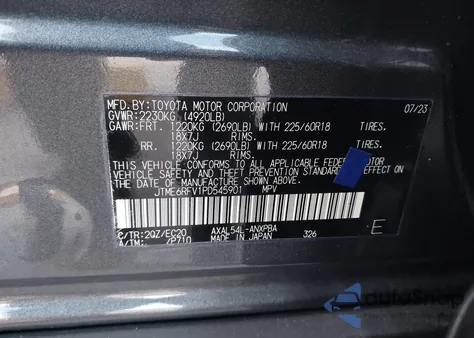 2023 Toyota Rav4 Hybrid Xse z USA, uszkodzony, nr VIN JTME6RFV1PD545901